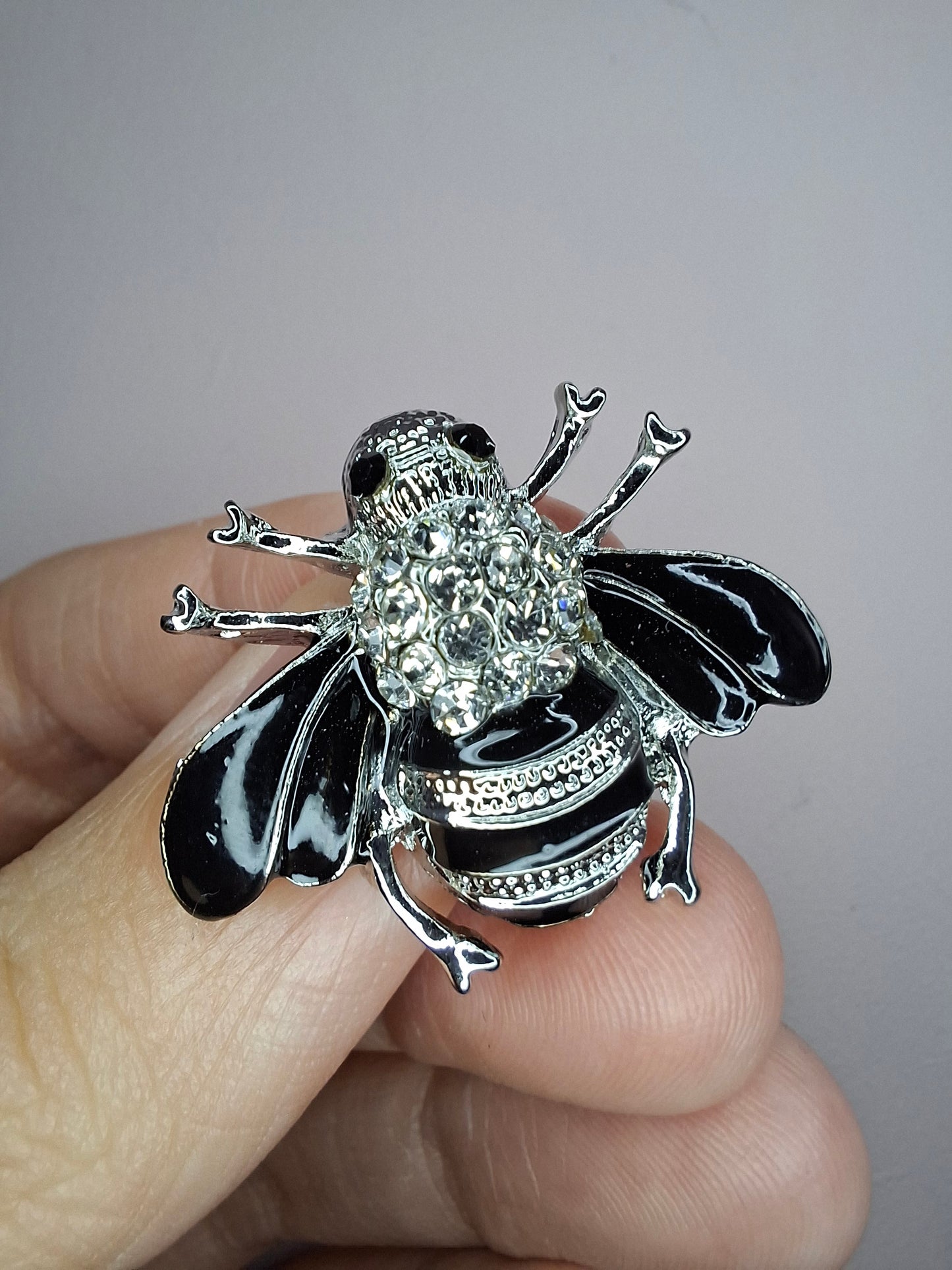 Broche mini Bij zilver