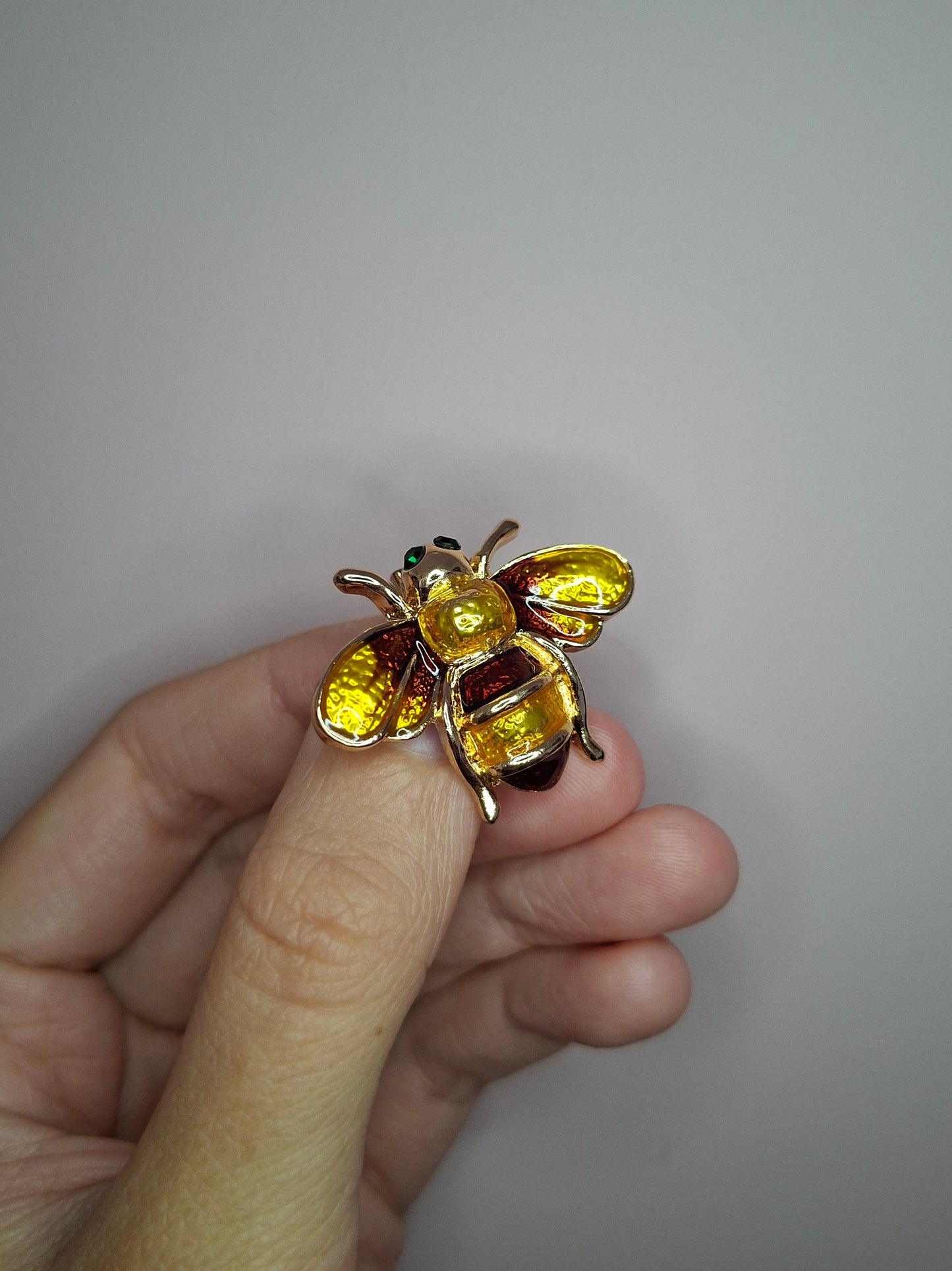 Broche mini Bij geel