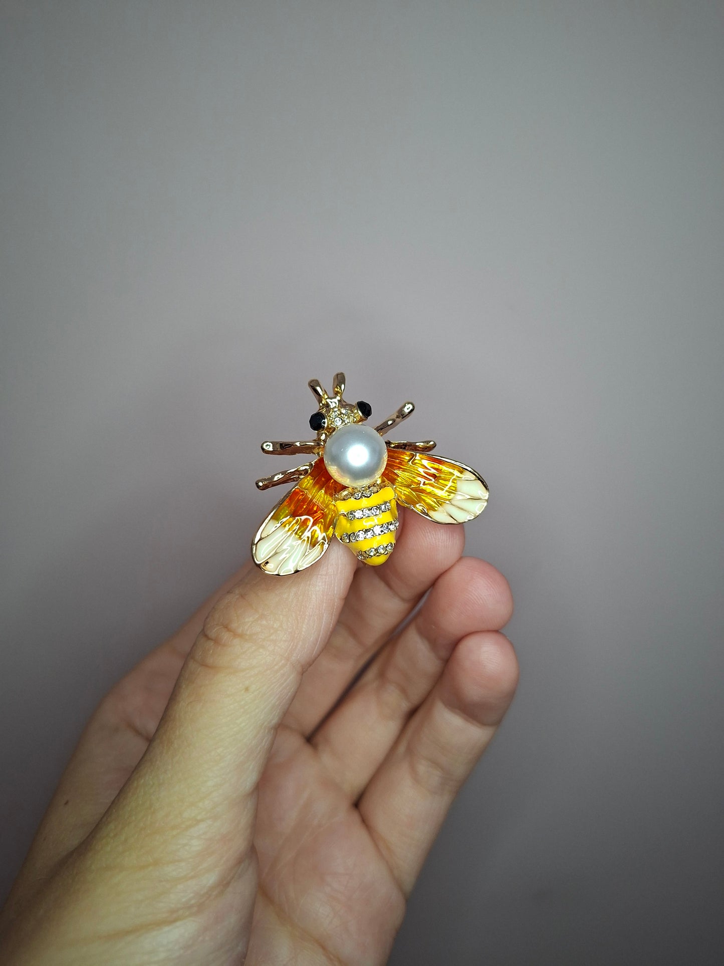 Broche XS Bug geel
