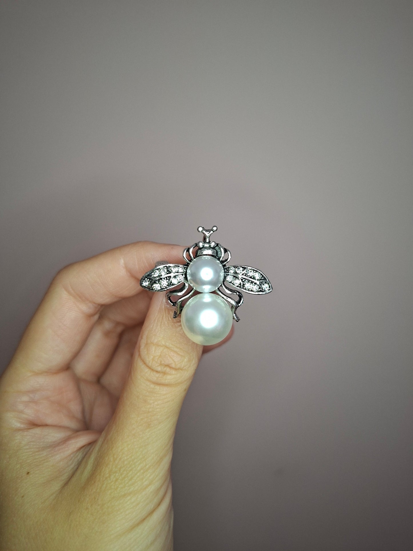 Broche XS Bug parel zilver