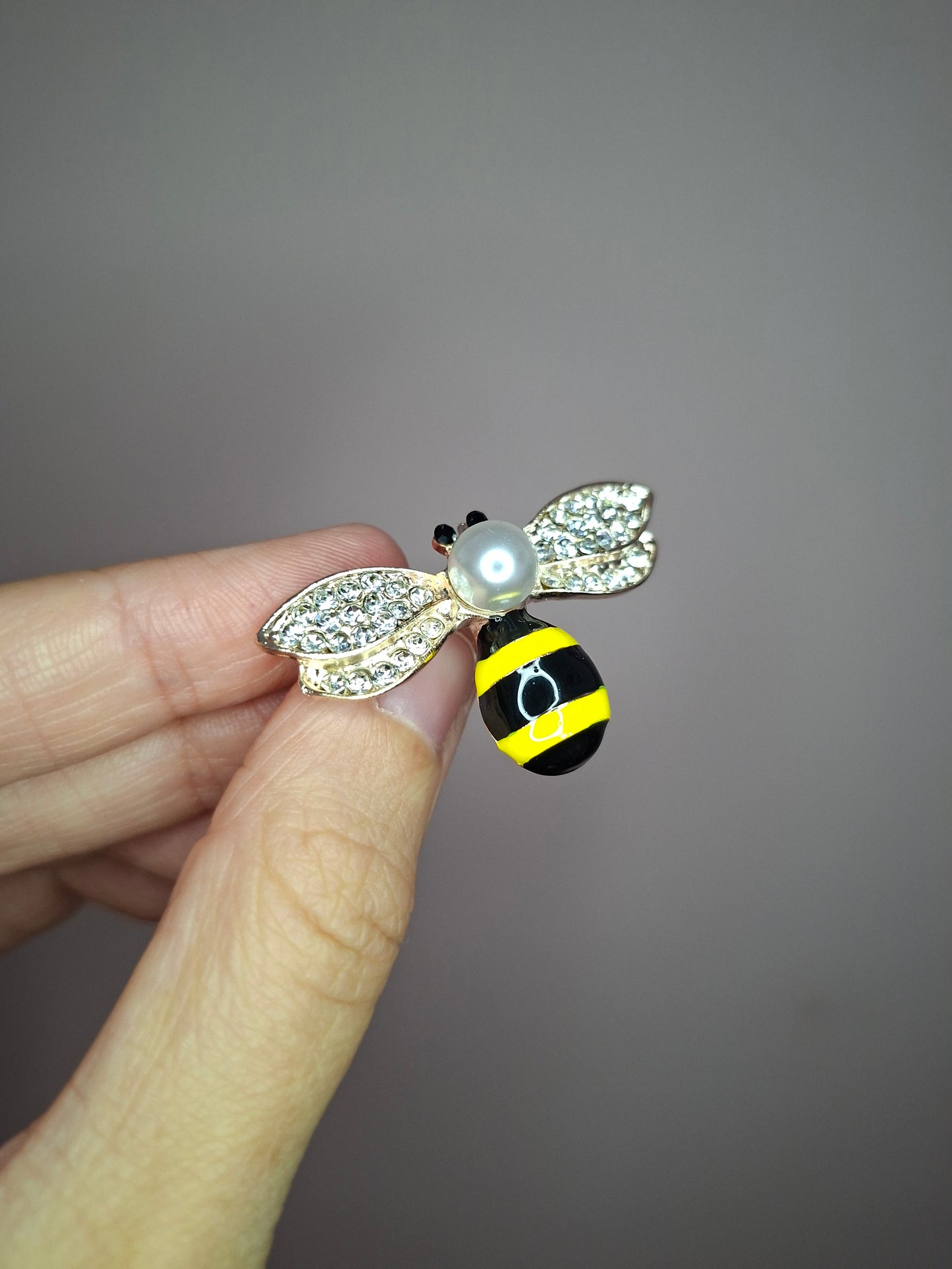 Broche XS Bij parel