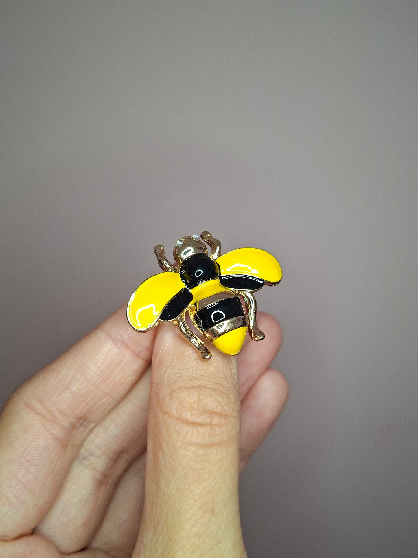 Broche XS Bij geel