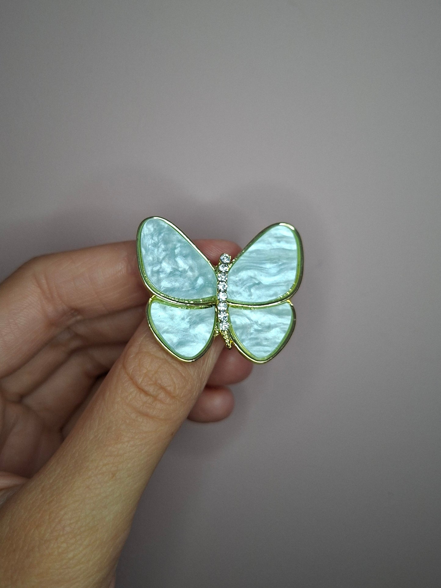 Broche XS Vlinder blauw