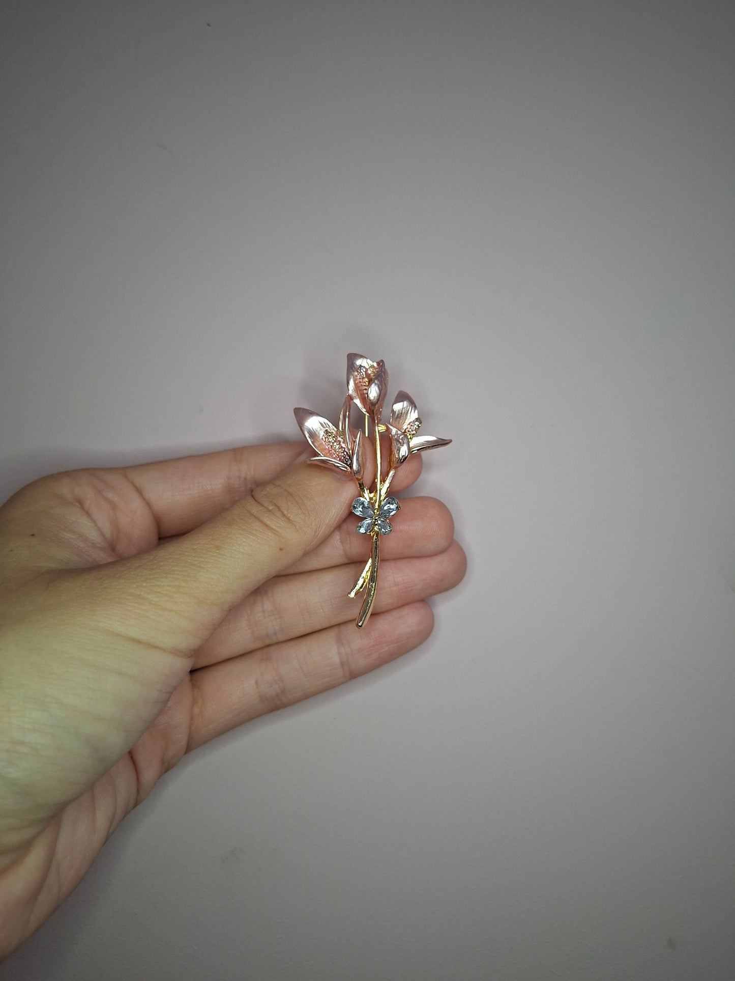 Broche S Bloem Lichtroze
