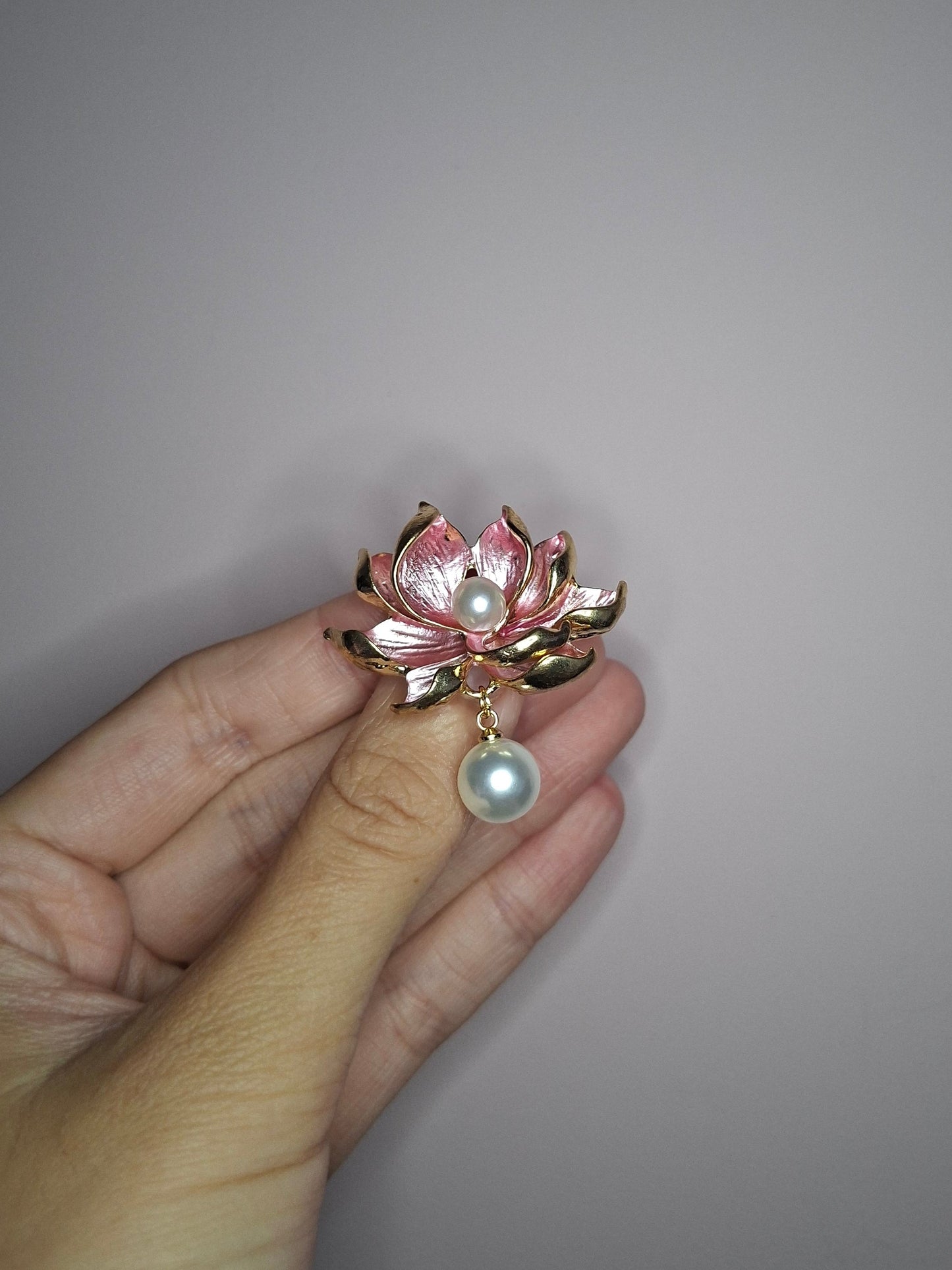 Broche S Lotus Roze