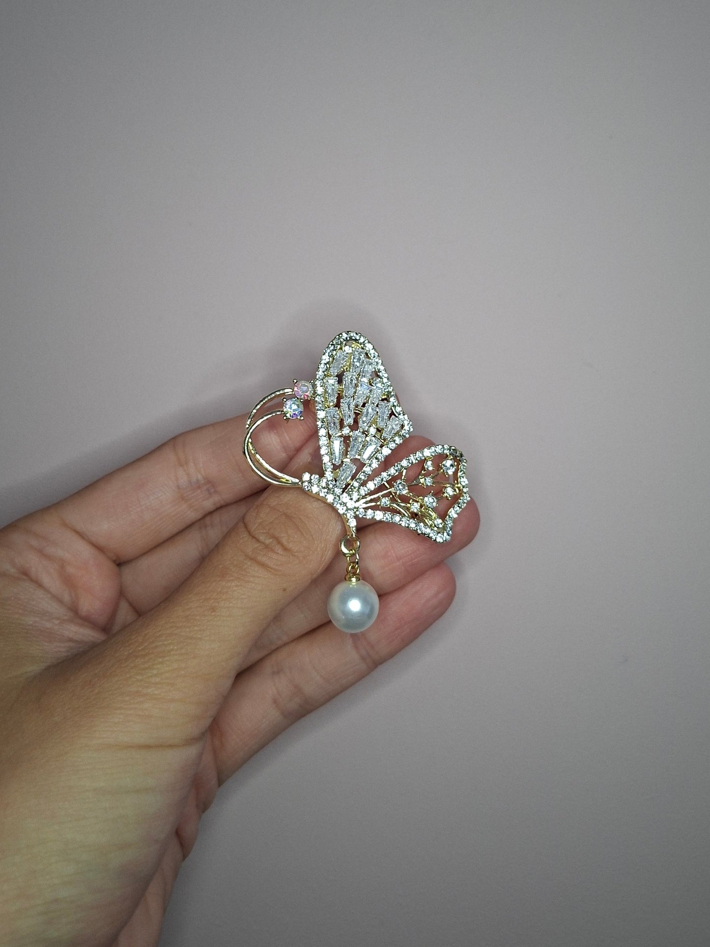 Broche M Goud Vlinder