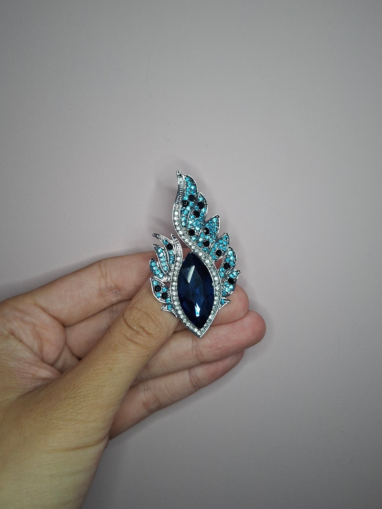 Broche M Steen Veer Blauw