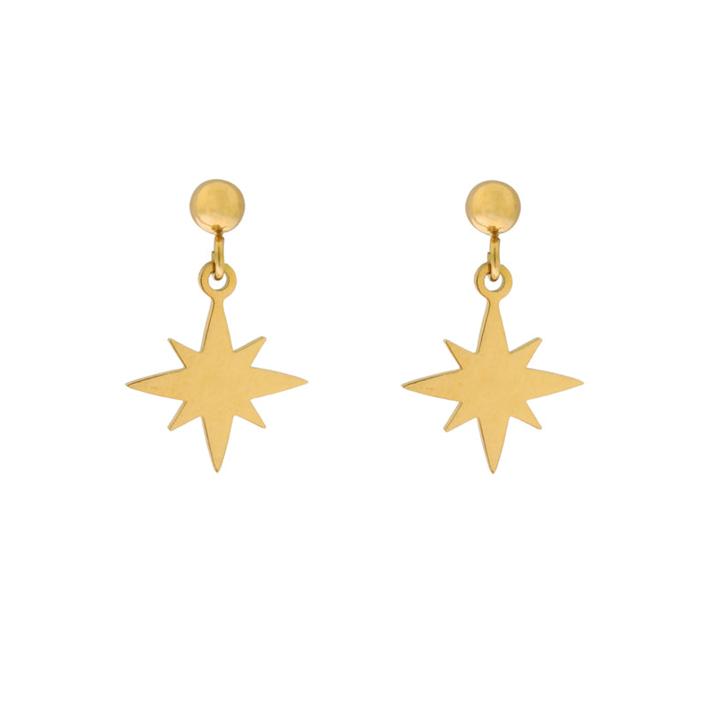 Oorbellen Studs Met Bedel Northstar - Gold