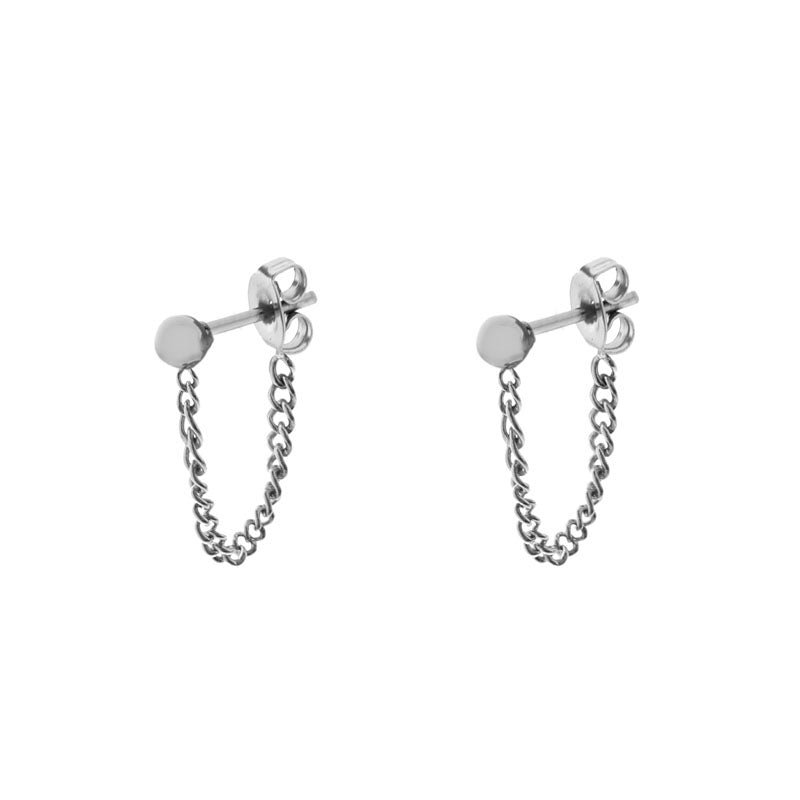 Oorbellen Studs With Cain Dot - Silver