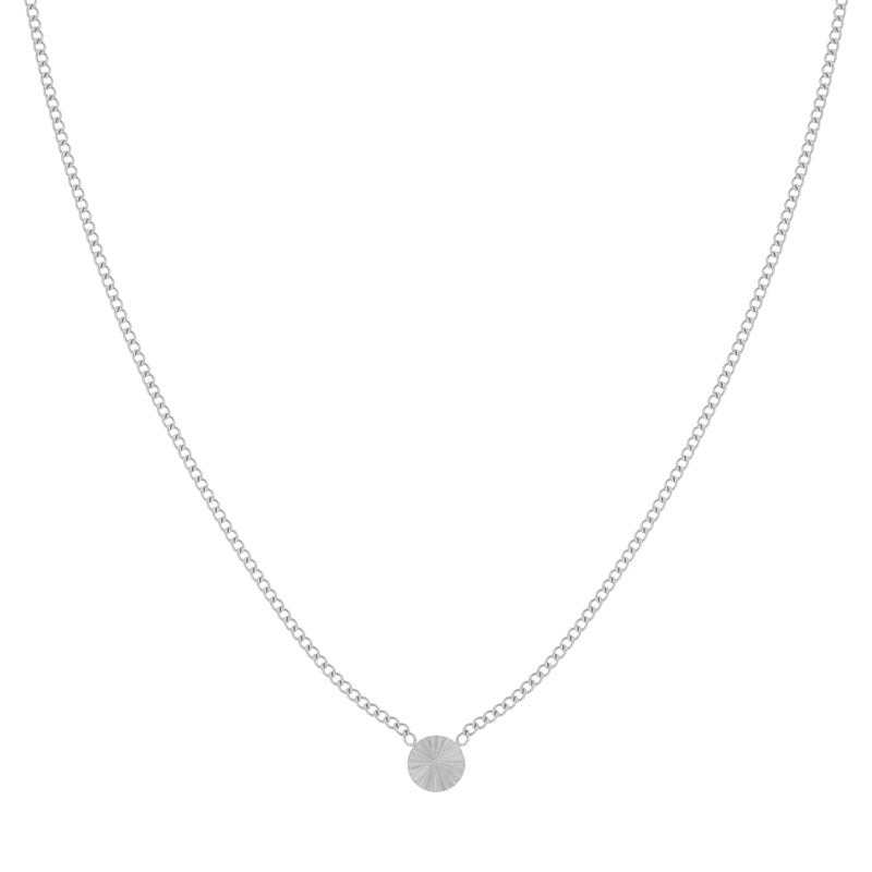 Ketting Flamed Coin - Silver