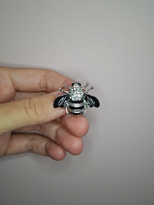 Broche mini Bij zilver