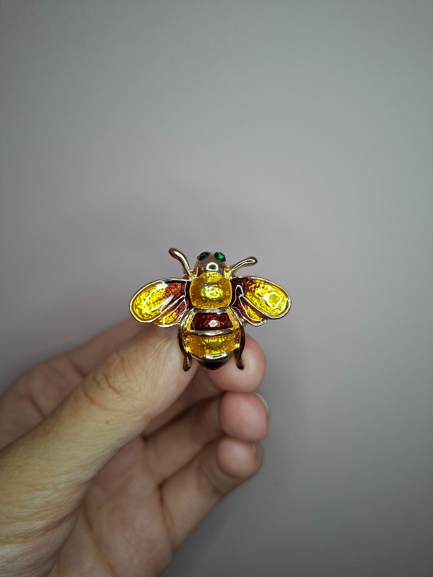 Broche mini Bij geel