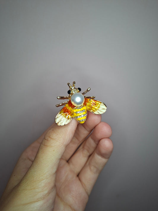 Broche XS Bug geel