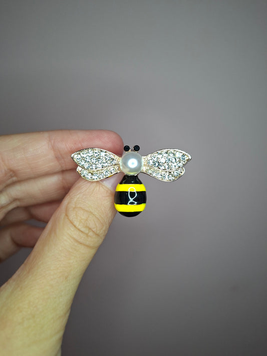 Broche XS Bij parel