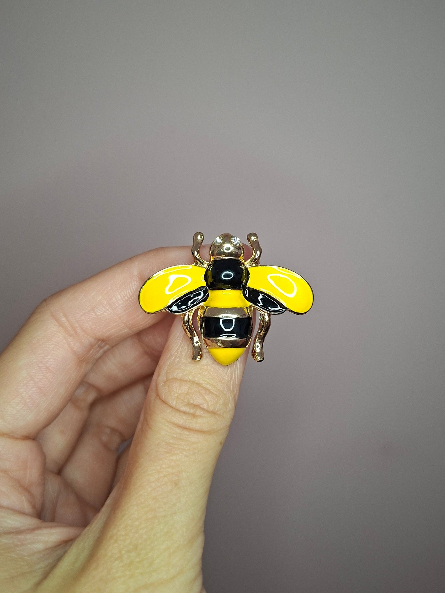 Broche XS Bij geel