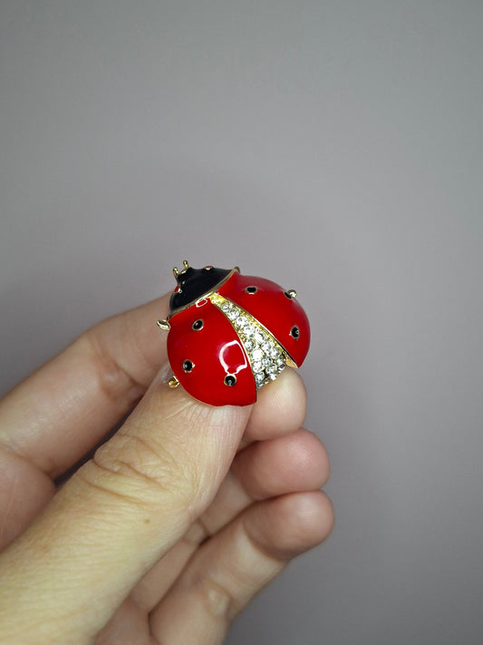 Broche XS Lieveheersbeestje rond
