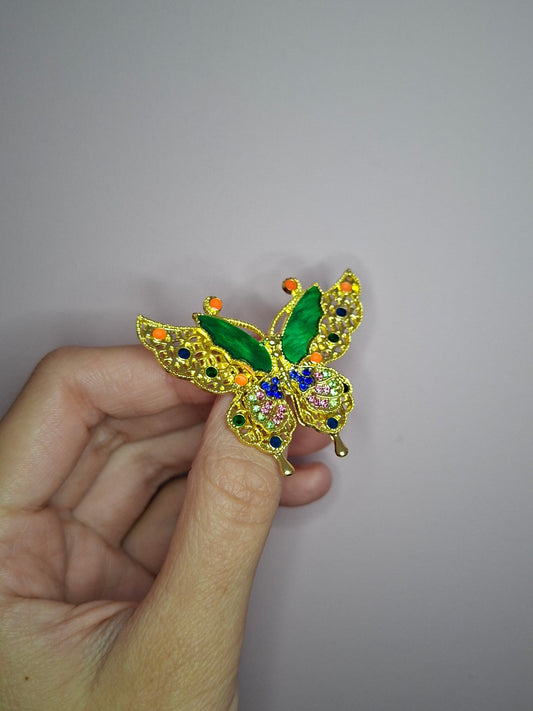 Broche S Vlinder goud