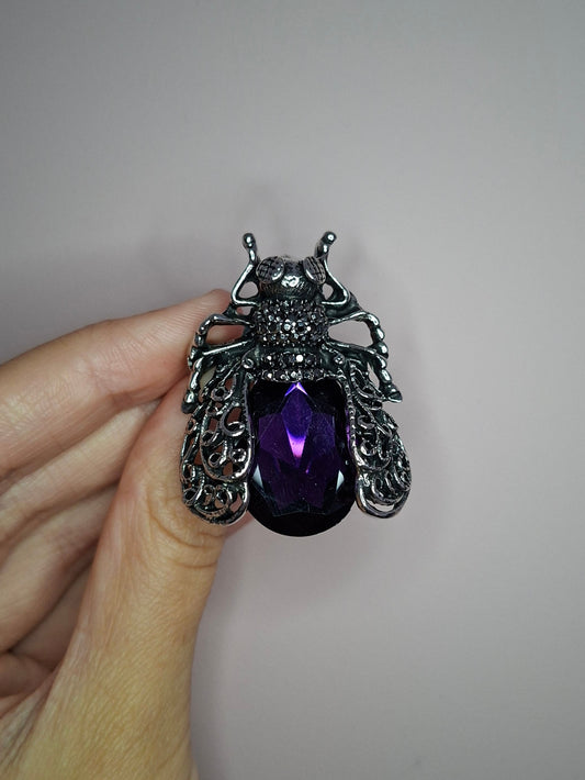 Broche M Kever paars