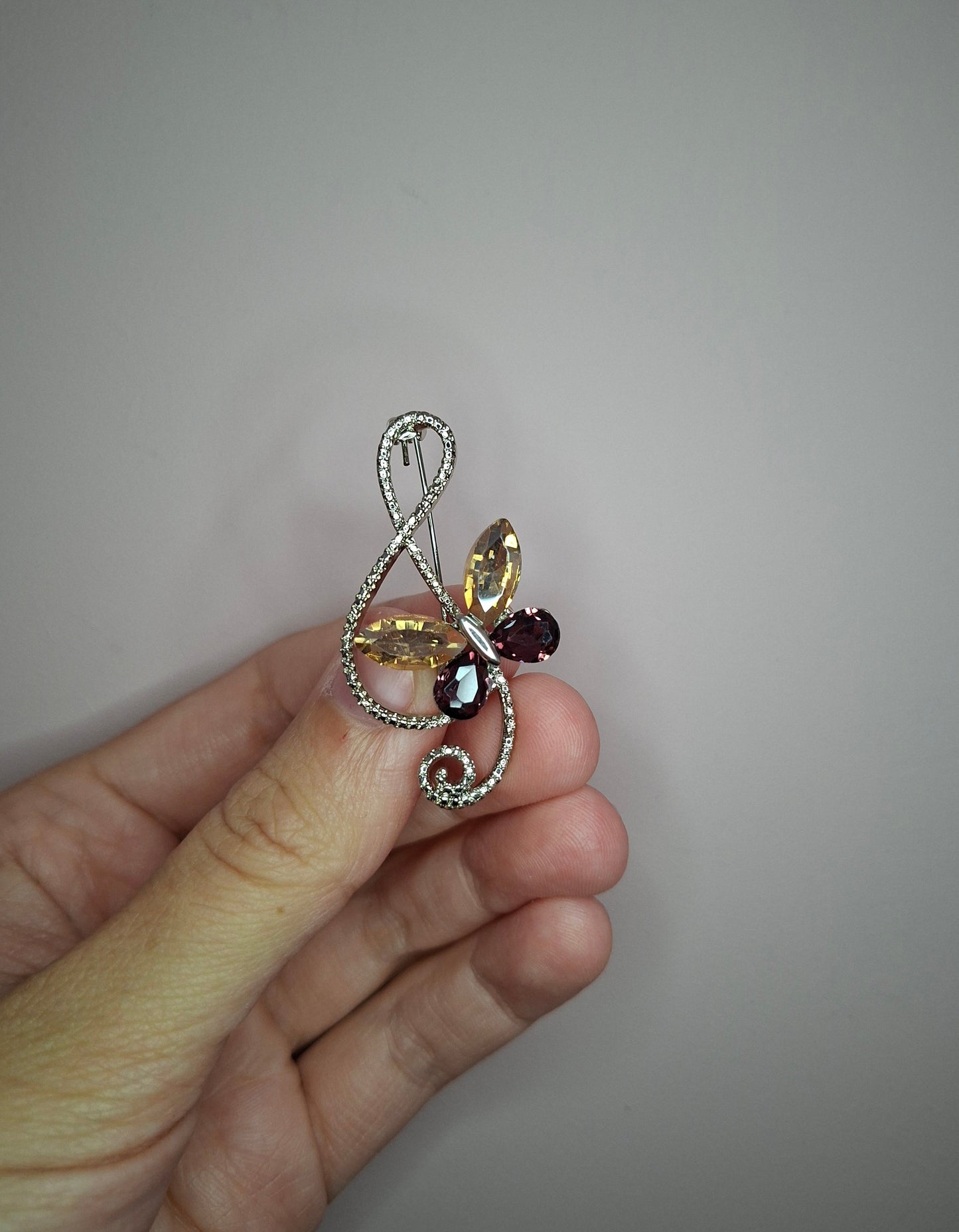 Broche XS Muzieknoot Bruin