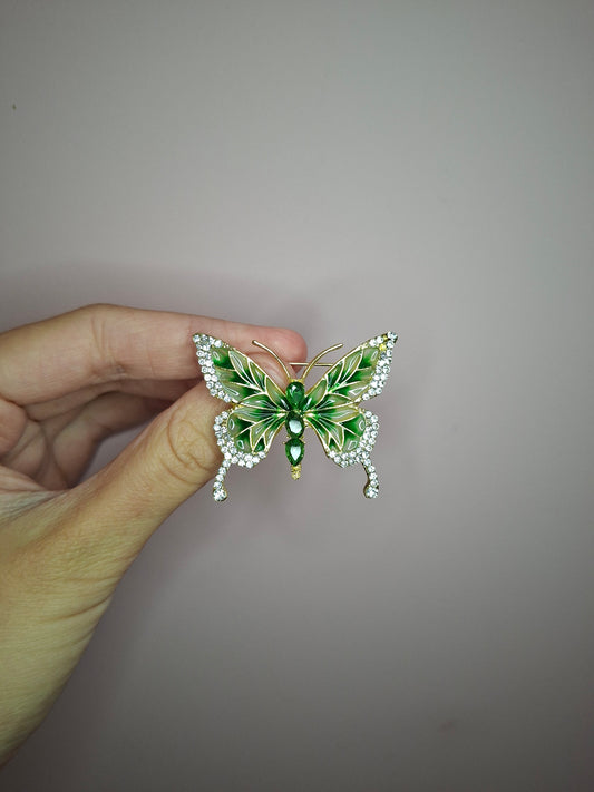 Broche XS Vlinder Groen