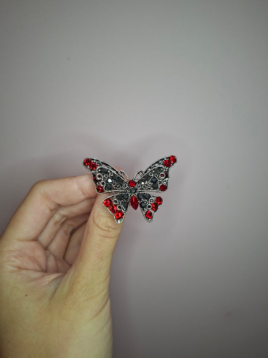 Broche XS Vlinder Rood