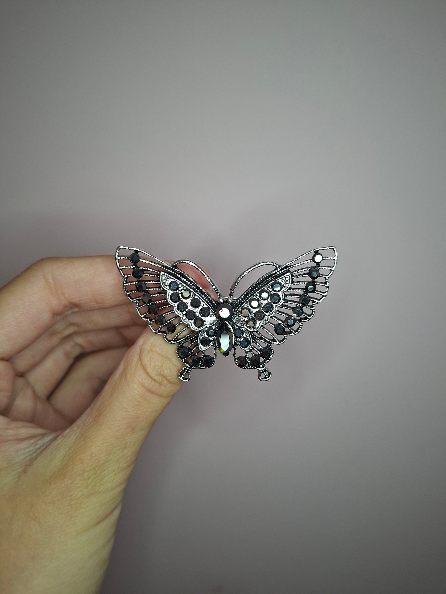 Broche S Vlinder Zwart