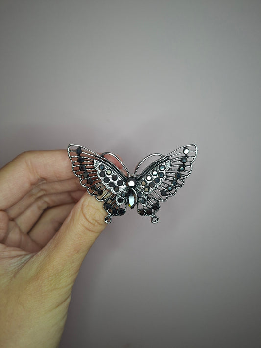Broche S Vlinder Zwart