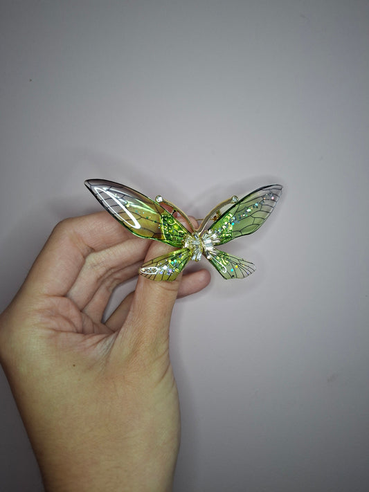 Broche M Vlinder Wings Groen