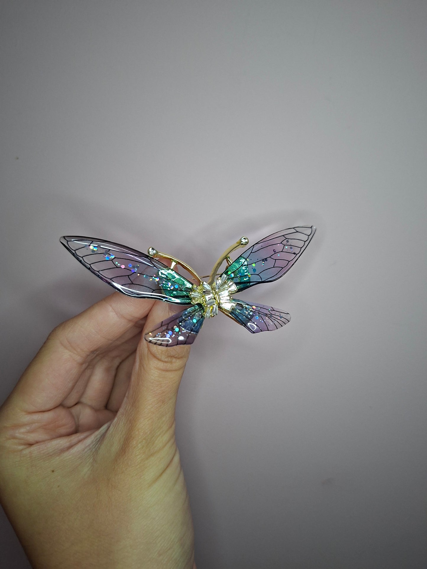 Broche M Vlinder Wings Blauw
