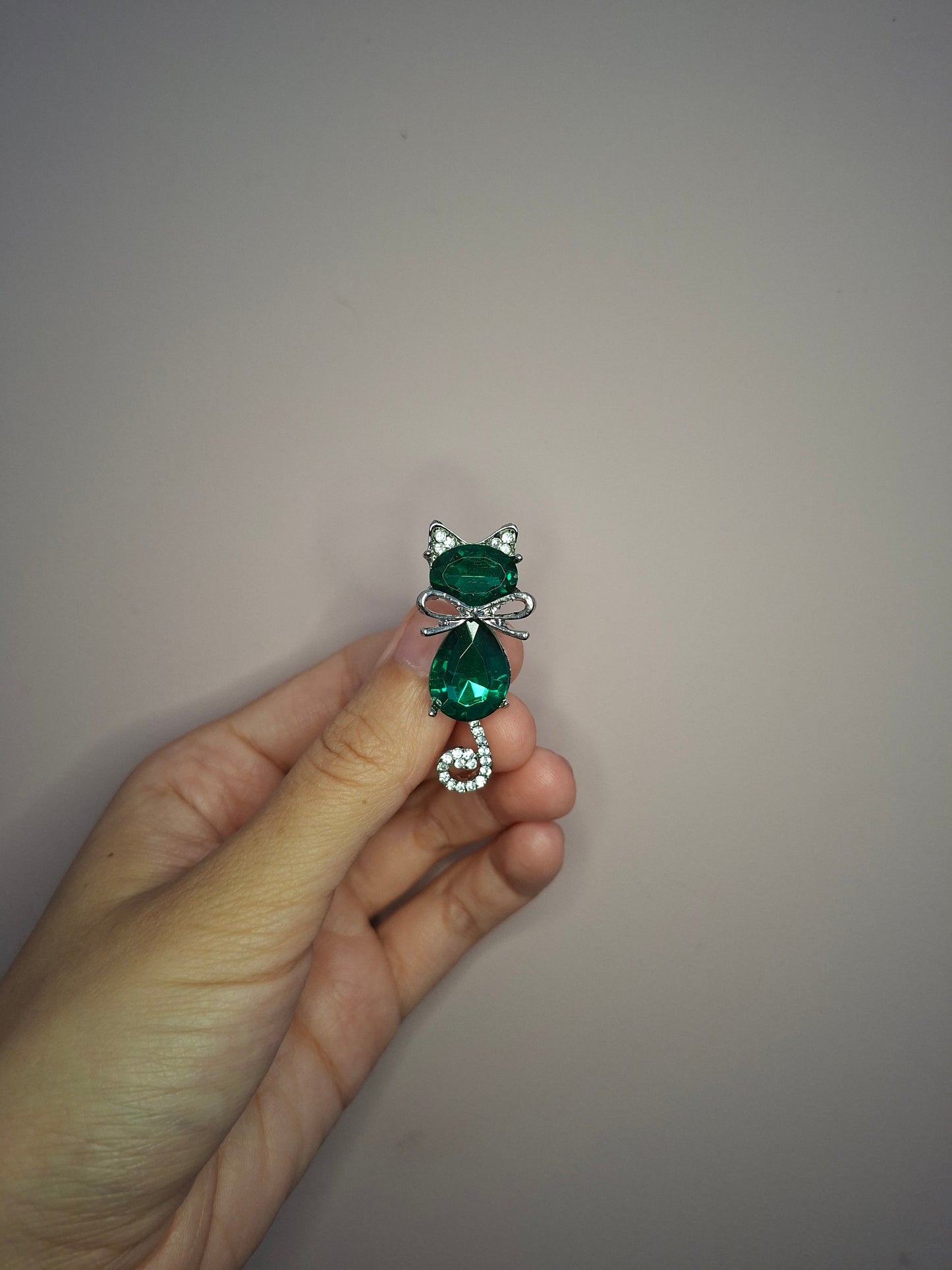 Broche XS Kat Groen
