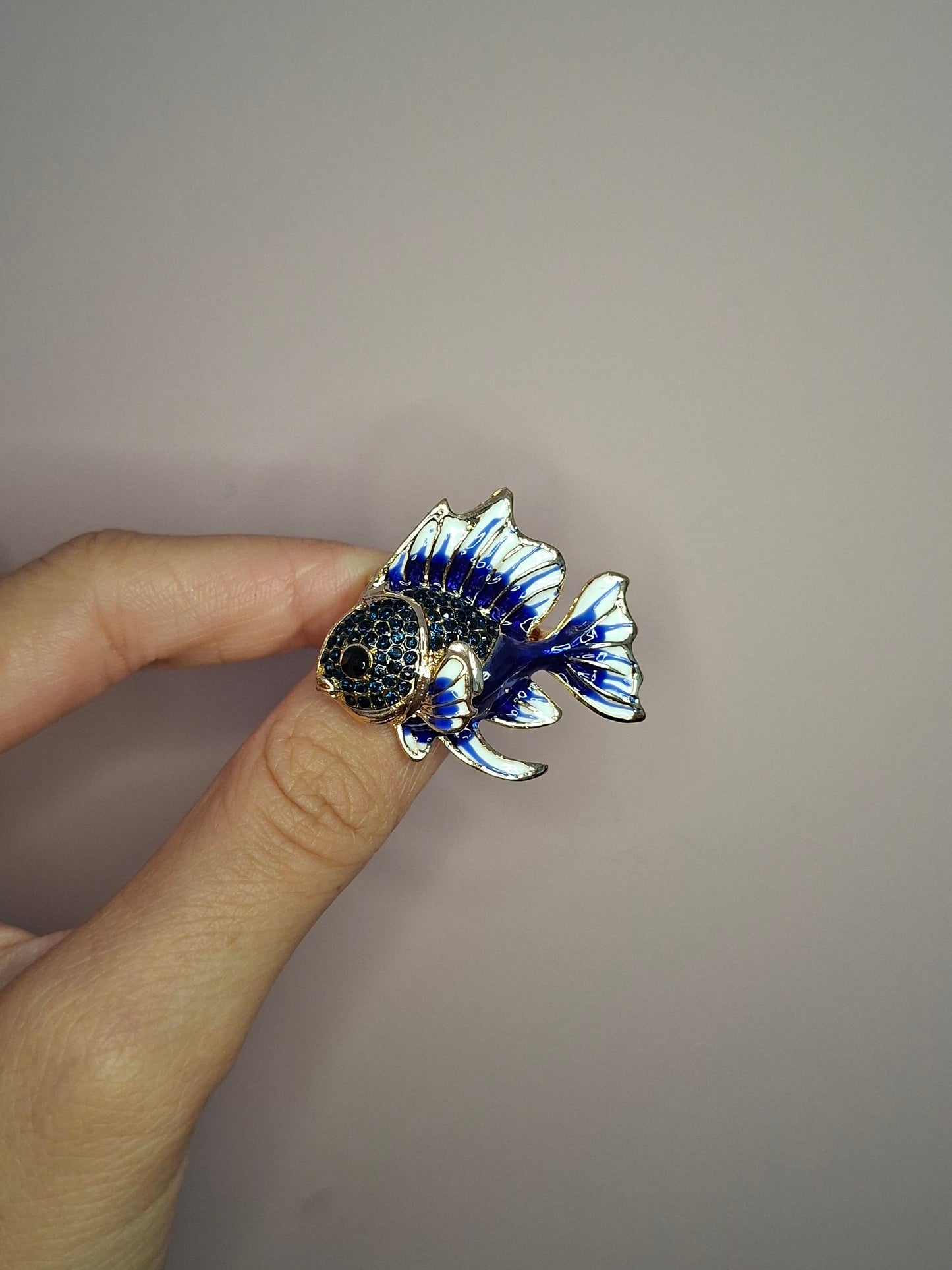 Broche XS Vis Blauw