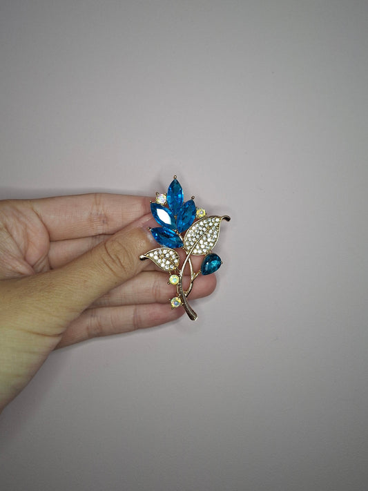 Broche M Steen Takje Blauw