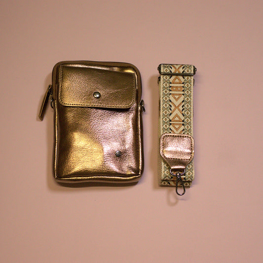 Schoudertas Brons Petten Groet