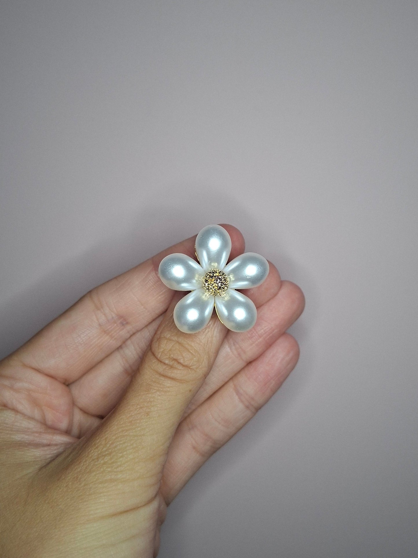 Broche XS Bloem Parel
