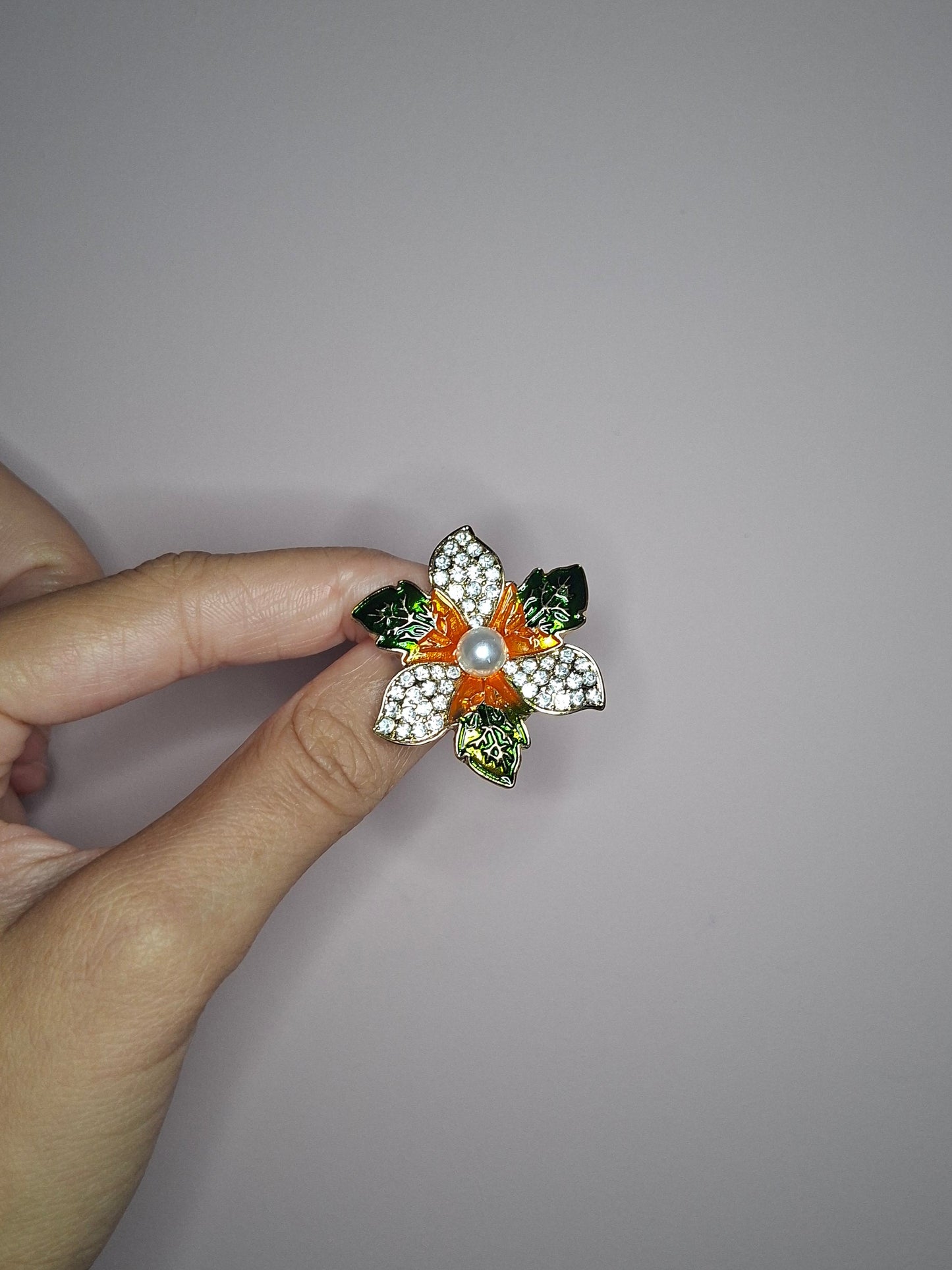Broche XS Bloem Groen