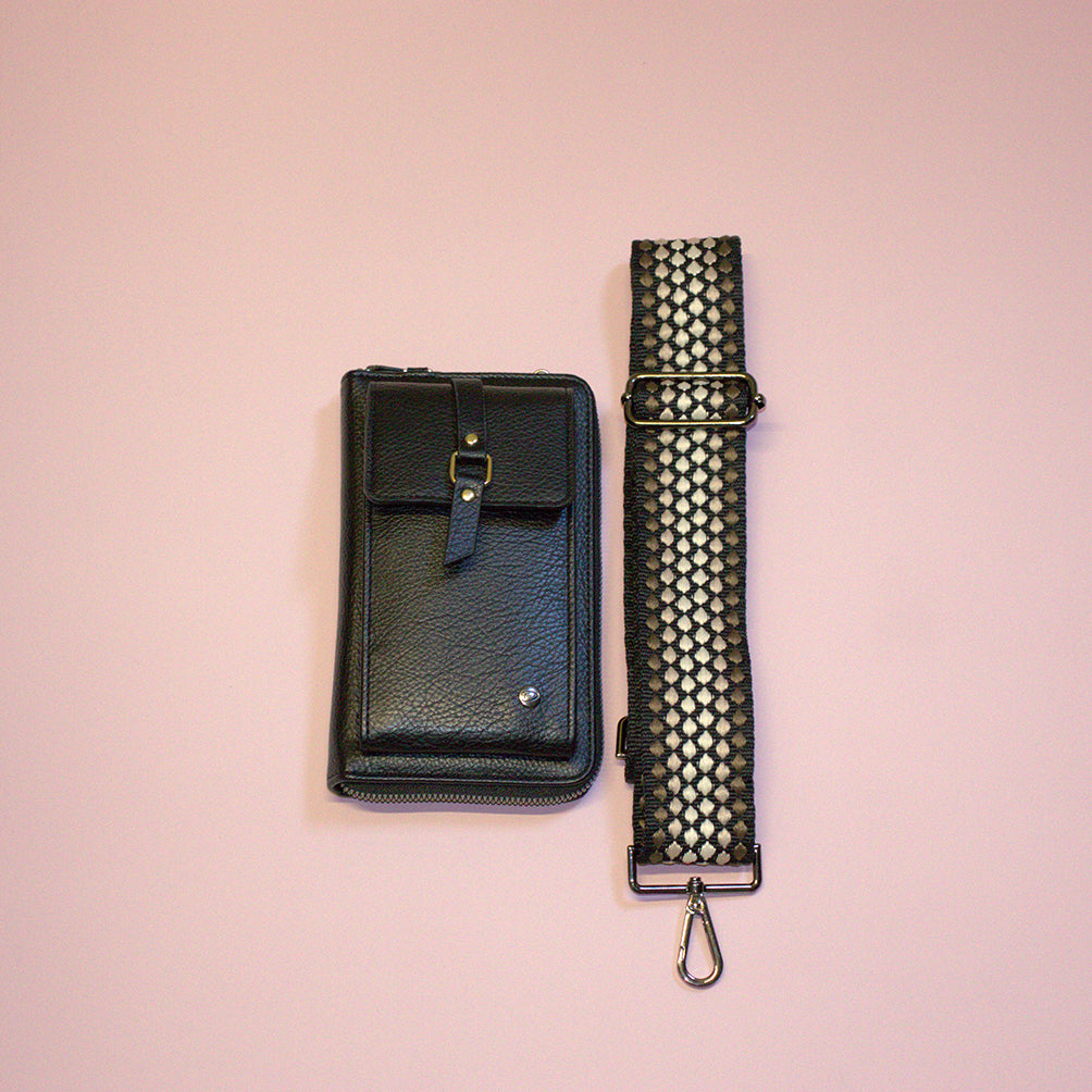 Portemonnee/Telefoontas Zwart Zafra