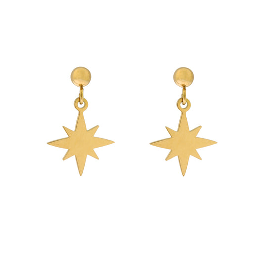 Oorbellen Studs Met Bedel Northstar - Gold