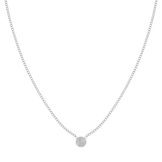 Ketting Flamed Coin - Silver