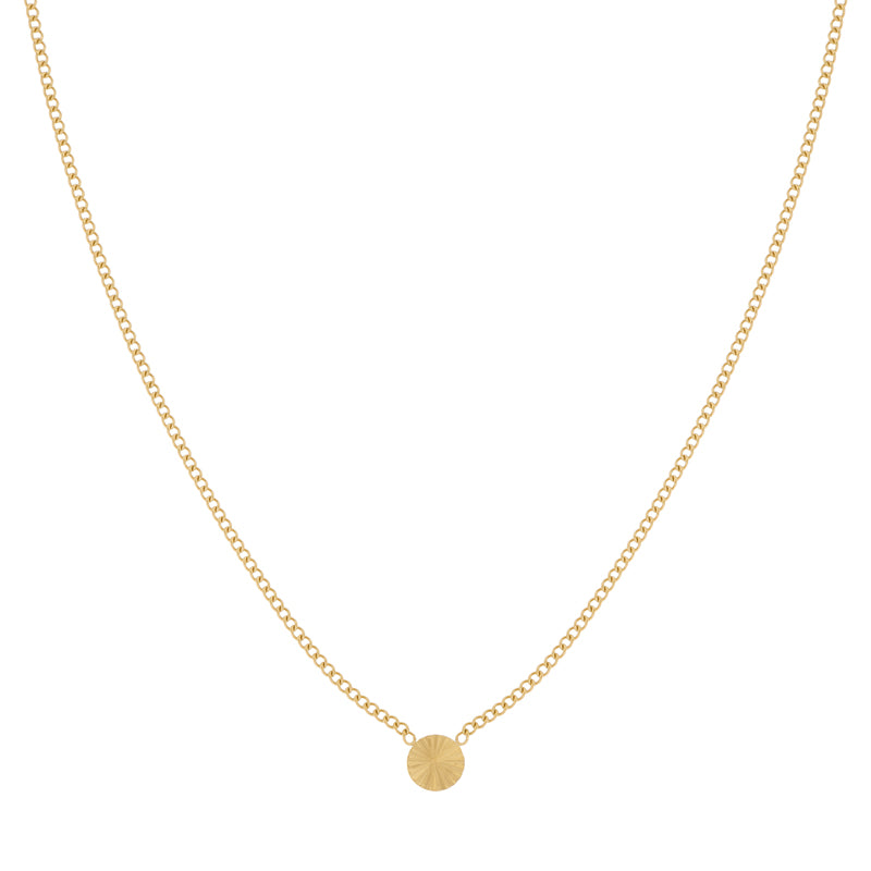 Ketting Flamed Coin - Gold