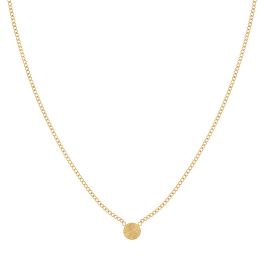 Ketting Flamed Coin - Gold